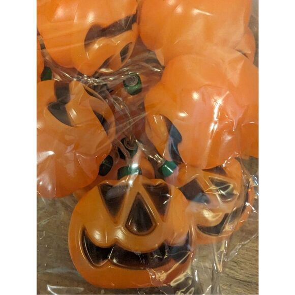 New Halloween pumpkin jack o lantern blow mold string lights - Picture 1 of 2